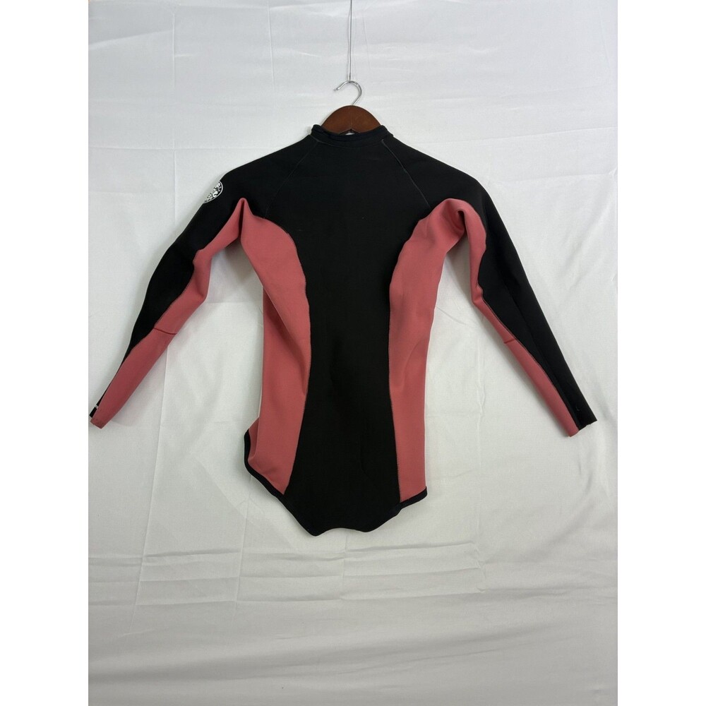 Rip Curl Womens Wetsuit Black Pink Long Sleeve Springsuit Front Zip Size 10 - Picture 3 of 10